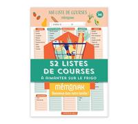 52 listes de courses Mémoniak - bloc aimanté à compléter