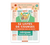 52 listes de courses Mémoniak - bloc aimanté à compléter
