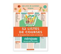 52 listes de courses Mémoniak - bloc aimanté à compléter - Collectif - Editions 365 - broché - Agenda