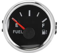 52 mm/2in Jauge de niveau de réservoir d'huile de carburant 0-190 OHM Couteau indicateur pour bateau de plaisance Cadran noir argenté
