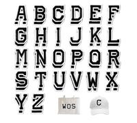 52 PCS Ecusson Thermocollant Lettre Alphabet,SZMK Patch A Coudre Vetement | Patch Autocollant Réparation Textile,Patch Brodé Thermocollant,Avec Lettres De A à Z,Avec Adhésif Thermocollant,Pour Manteaux