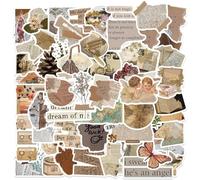 52 Pièces Autocollant, Vintage Stickers, Aesthetic Nostalgiques Thèmes Imperméable Vinyle Rétro Stickers