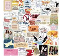 52 pièces de stickers Gilmore Girls, ensemble d'autocollants en vinyle résistants à l'eau, autocollants amusants pour fans de séries TV, autocollants esthétiques pour voiture, ordinateur portable