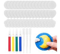 52 Pièces Kit Magique 3D Magic Puffy Painting Kit 3D Drawing Magic Canvas Sponge Pour DIY Bubble Drawing Avec 45 Pcs Papier De Peinture Texture Mousse,4 Pièces Stylos Aquarelle,3 Pcs Compte-Gouttes