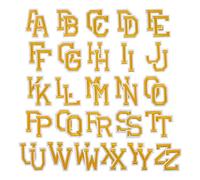 52 Pièces Lettre de Fer sur des Patchs Patches Lettre Alphabet Appliques de Coudre avec Adhésif Repassé Lettre A à Z Patchs de Réparation Décoratifs Brodés pour Fournitures de Sacs