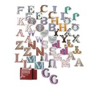 52 Pièces Lettres Autocollantes, Vintage Capital Lettre Autocollante, Autocollant Pour Le Bricolage Scrapbook, Ordinateur Portable, Planificateur, Journal, Valise, Carnets de Notes