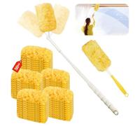 52 Pièces pour Swiffer Plumeau Poussiere Recharge Kit,3D 360° pour Swiffer Duster Nettoyage Recharge, avec Poignée Plumeau & Perche Télescopique, pour Poussière, Cheveux