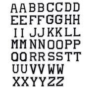 52 Pièces Repasser sur des Patchs de Lettres Patchs Alphabet de Coudre Patchs de Lettres Tissu Patch Brodé Lettre A-Z pour Chapeaux, Vestes, Chemises Projets de Couture Bricolage (Blanc)