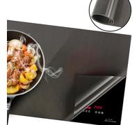 52 x 78 cm protection au sol à induction | tapis en silicone antidérapant (magnétique) | antidérapant et résistant à la chaleur et réutilisable et lavable au lave-vaisselle, gris noir