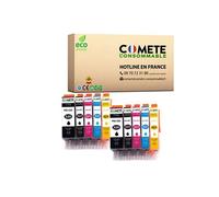 COMETE CONSOMMABLE 520 / 521 XL 10 Cartouche d'encre compatibles avec CANON PGI-520 CLI-521 PGI520 CLI521 XL 520 521 XL 4 Noir + 2 Cyan + 2 Magenta + 2 Jaune Noir