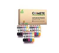 520 / 521 XL 15 Cartouche d'encre compatibles avec CANON PGI-520 CLI-521 PGI520 CLI521 XL 520 521 XL 6 Noir + 3 Cyan + 3 Magenta + 3 Jaune