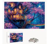 520 Pièces Puzzle Adulte - Fabrication en Bois Robuste (Pièces Standards) - cabane dans Les Arbres & Papillon - 52 x 38 cm - Décoration et Détente - Article de Loisir pour Les 14 Ans et Plus P3#50