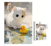 520 Pièces Puzzle Adulte - Fabrication en Bois Robuste (Pièces Standards) - Chat & Canard - 52 x 38 cm - Décoration Murale et Détente - Article de Loisir Créatif pour Les 14 Ans et Plus P3#1314