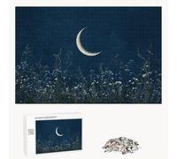 520 Pièces Puzzle Adulte - Fabrication en Bois Robuste (Pièces Standards) - Lune & Fleur - 52 x 38 cm - Décoration Murale et Détente - Article de Loisir Créatif pour Les 14 Ans et Plus P3#531