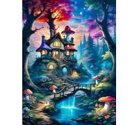 520 pièces Puzzle Adulte Paysage Champignons Fantastiques, Puzzle Classique de Décoration Maison et Cadeau pour Amateurs de Puzzles
