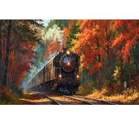 520 pièces Puzzle Adulte Train Jungle, Puzzle Classique de Décoration Maison et Cadeau pour Amateurs de Puzzles