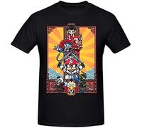 520CHENYONG Funny Samurai Pizza Cats T Shirt Vintage Oversized Cotton Short Sleeve Custom Men Tshirt Black T-Shirts à Manches Courtes(X-Large)