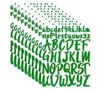 520pcs Lettres Autocollants, 10 Feuilles Vinyle Scrapbook Lettres Autocollantes 5,08 cm Majuscules et 2,54 cm Minuscules Alphabet Autocollants pour Boîtes aux Lettres Artisanales (Vert)