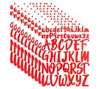 520pcs Lettres Autocollants, 10 Feuilles Vinyle Scrapbook Lettres Autocollantes 5,08 cm Majuscules et 2,54 cm Minuscules Alphabet Autocollants pour Boîtes aux Lettres Artisanales (Rouge)