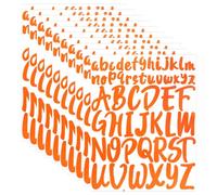 520pcs Lettres Autocollants, 10 Feuilles Vinyle Scrapbook Lettres Autocollantes 5,08 cm Majuscules et 2,54 cm Minuscules Alphabet Autocollants pour Boîtes aux Lettres Artisanales (Orange)