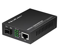 52295 Convertisseur RJ45-SFP Prise DC, Prise RJ45, SFP x1 Noir QOLTEC