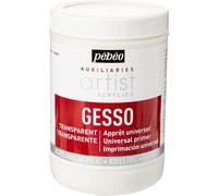 [523800] Pébéo Boîte 1L Apprêt Universel GESSO Artist Acrylics Transparent
