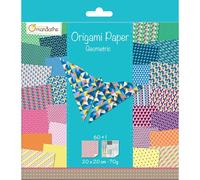 [52501MD] Avenue Mandarine Origami Paper Geometric, 20 x 20 cm, 60 feuilles, 70g
