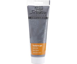 [525022] Pébéo Tube 250ml Studio Acrylics Gel Struture Sable Noir