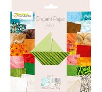 52503md-Un Paquet De 60 Feuilles Origami 20x20 Cm 70g (30 Motifs X 2 Feuilles) + Une Planche De Stickers ''yeux'',À Partir De 7 Ans-Nature