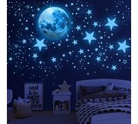 526 pièces Étoiles et lune qui brillent dans le noir, autocollants muraux amovibles, stickers muraux DIY pour chambre d'enfant, chambre de bébé, salon, décorations murales, décalcomanies murales, déca