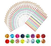 5280 Autocollants à Points Cercles Colorés Brillants, Autocollants à Petits Points de 6 mm, Étiquettes Autocollantes pour Calendrier, Planificateur, Papier Craft (16 Couleurs/30 Feuilles)