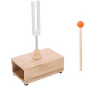 528Hz Tuning Fork Set with Wood Resonator Box Guitar Tuner Tuning Fork Resonator for Meditation and Therapy