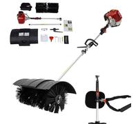 52CC Balayeuse à essence 2 temps avec lunettes de protection et bandoulière - Largeur de la brosse : 51 cm - 1,25 kW - Pour gazon artificiel - Convient pour le nettoyage du gazon artificiel et des