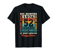 52e Anniversaire 52 Ans 624 Mois d'être génial né 1974 T-Shirt