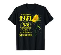 52e Anniversaire 52 Ans de Soleil Amoureux de Tournesol né en 1974 T-Shirt