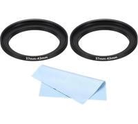 52Mm-82Mm Bague D'Adaptation En Métal Avec Chiffon De Nettoyage Lot De 2 Bagues D'Adaptation Pour Filtre D'Objectif D'Appareil Photo En Aluminium Noir[CLI4591]