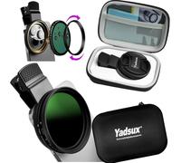 52mm Variable ND2-ND400 Filter for iPhone, Samsung and Other Smartphones, Clip On Adapter, HD Optical Glass Double Sided Multi-Layer SLR Quality Lens Accessories