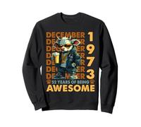 52nd Birthday Cow Legends December 1973 52 Years Old Mens Sweatshirt