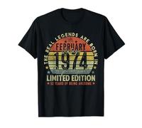 52nd Birthday Legends February 1996 Vintage 52 Years Old T-Shirt