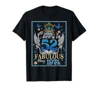 52nd Birthday Women Cheers to 52 Years Fabulous Since 1974 T-Shirt