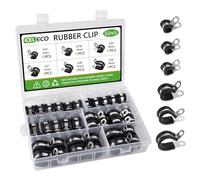 52pcs Collier de Fixation Caoutchouc P Clips Collier de Serrage Inox Collier Durite Caoutchouc P Colliers de Serrage en Métal P Clips Tuyau Pinces Acier Inoxydable 6mm 8mm 10mm 13mm 16mm 19mm