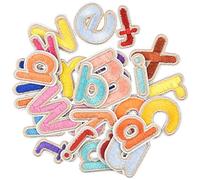 52Pcs Écussons Brodés Lettres de l'Alphabet à Repasser Lettre a Coudre Thermocollant, A-Z pour Vestes, Chemises, Jeans et Projets de Couture