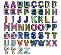 52pcs Patch Brodé Thermocollant Alphabet Patches Applique A-Z Lettres Patch Thermocollants Ecusson à Coudre Réparation Décoratifs Repasser Patchs Décorer Patchs de Lettres Tissu pour Vêtements Jeans
