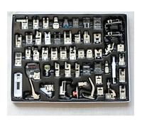52pcs pieds-de-biche - Kit 52 pièces multifonction métal - Compatible Brother Singer Janome - Pour couture zip et patchwork