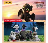 52TOYS Blind Box How to Train Your Dragon Intertwined Light & Night Series Kawaii Anime Action Figure Cartoon Model Surprise Box Random 2PCS