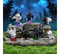52TOYS How To Train Your Dragon Light-Night Intertwined Series Blind Box Figurine de bureau mignonne Ornement Sac surprise Pendentifs Cadeau Random 2pcs