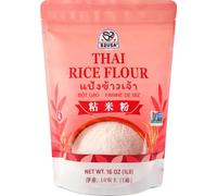 52USA Farine de riz thaïlandaise 473,6 g (basique), 0,5 kg (1 pièce), farine de riz pour la pâtisserie ou la cuisine, produit de la Thaïlande, farine de riz blanc entièrement naturelle, végétalienne