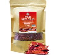 52USA Piments secs entiers, piments secs épicés moyens, 113,4 g, piments secs naturels et de qualité supérieure, piment rouge, piment rouge séché du Szechuan, poivrons rouges, piments secs entiers,