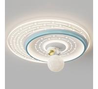 52W Moderne Dessin Animé Blanc Astronaute Chambre Encastré Plafonnier Nordique Lune Enfants Plafonnier Créativité Bleu Pépinière Près Du Plafond Lustre Pour La Maternelle Garçon Fille Chambre