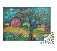 52x38cm/1000pcs Art naïf Simple, Mignon et fantaisiste, Style Acrylique Puzzle Jouet en Bois Cadeau Unique Décoration Intérieure Jeu Éducatif Challenge Toy